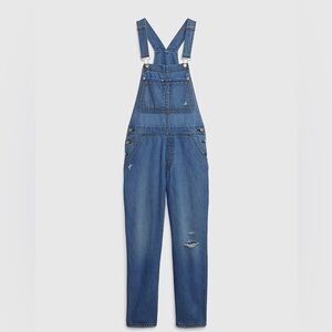 GAP Slouchy Medium Wash Overalls L Tall NWT | Baggy Relaxed Denim